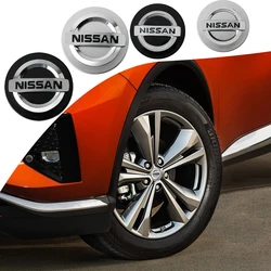 4pcs 56/60 mm Car Wheel Center Stickers Hub Cap Decal For Nissan Qashqai Juke Leaf Micra X-Trail Altima Maxima Micra Murano Note