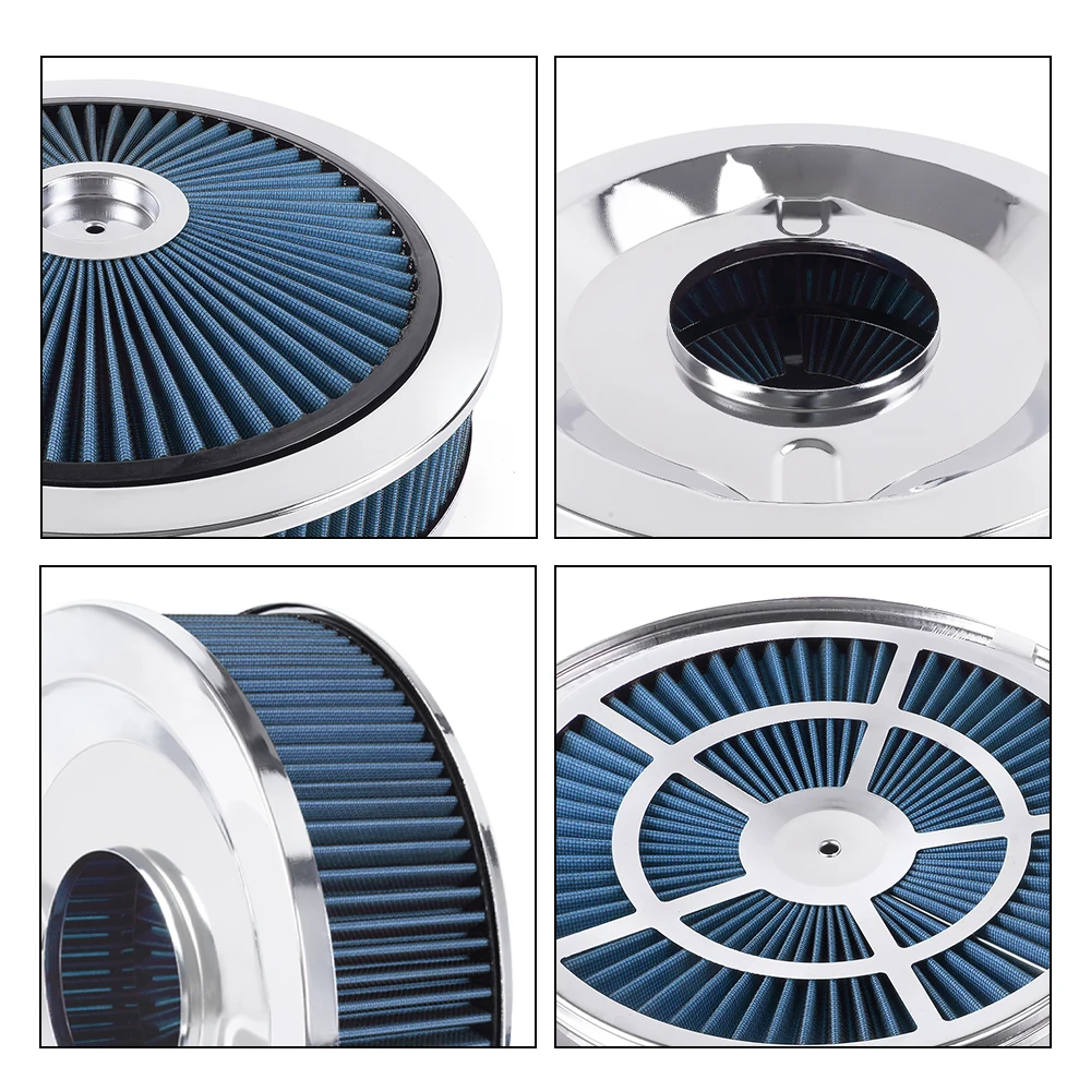 RASTP-14" x 4" wasbaar rond Super Flow Thru luchtfilter voor 5-1/8 carb-hals OFI177