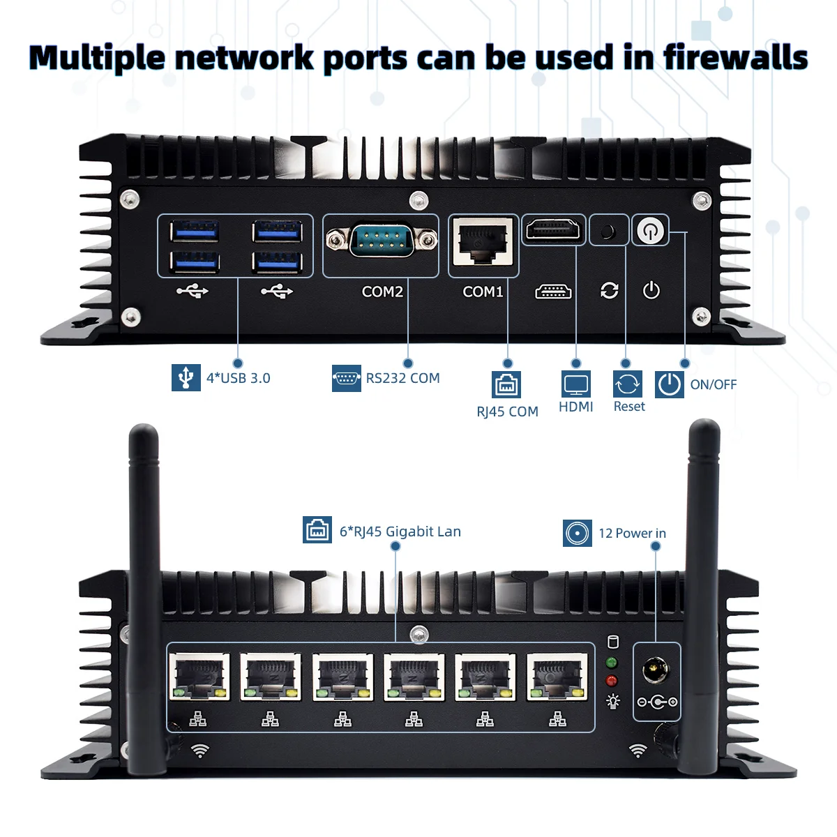 Firewall PFsense Mini ITX PC Intel Core i5 10210U 8265U Pentium Gold 5405U 6 LAN SD Card SIM Slot 8145U PXE Tiny Router Computer