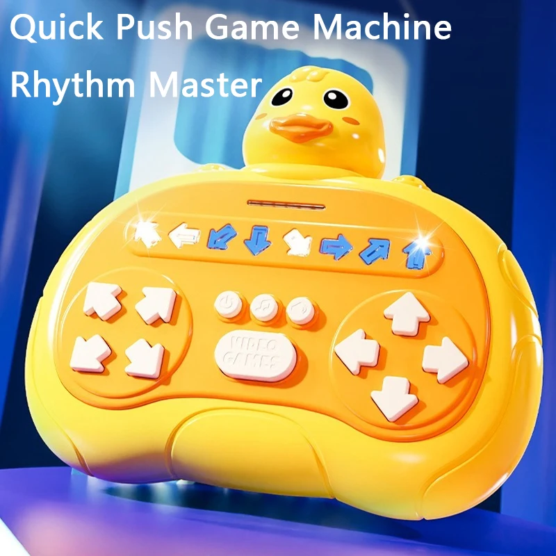 

New Children Rhythm Master Quick Push Game Machine Fidget Toys Relieve Stress Montessori Toy for Kids Halloween Christmas Gifts