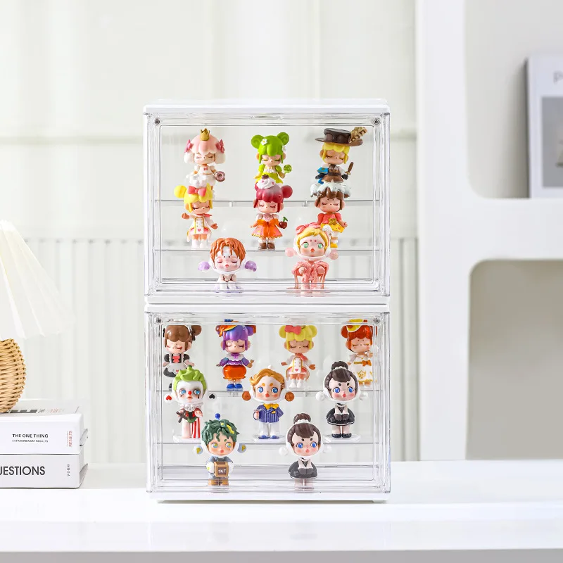 Three Layer Acrylic Display Rack Transparent Ladder Handmade Anime Car Model Blind Box Storage Box Jewelry Sorting Box Gift