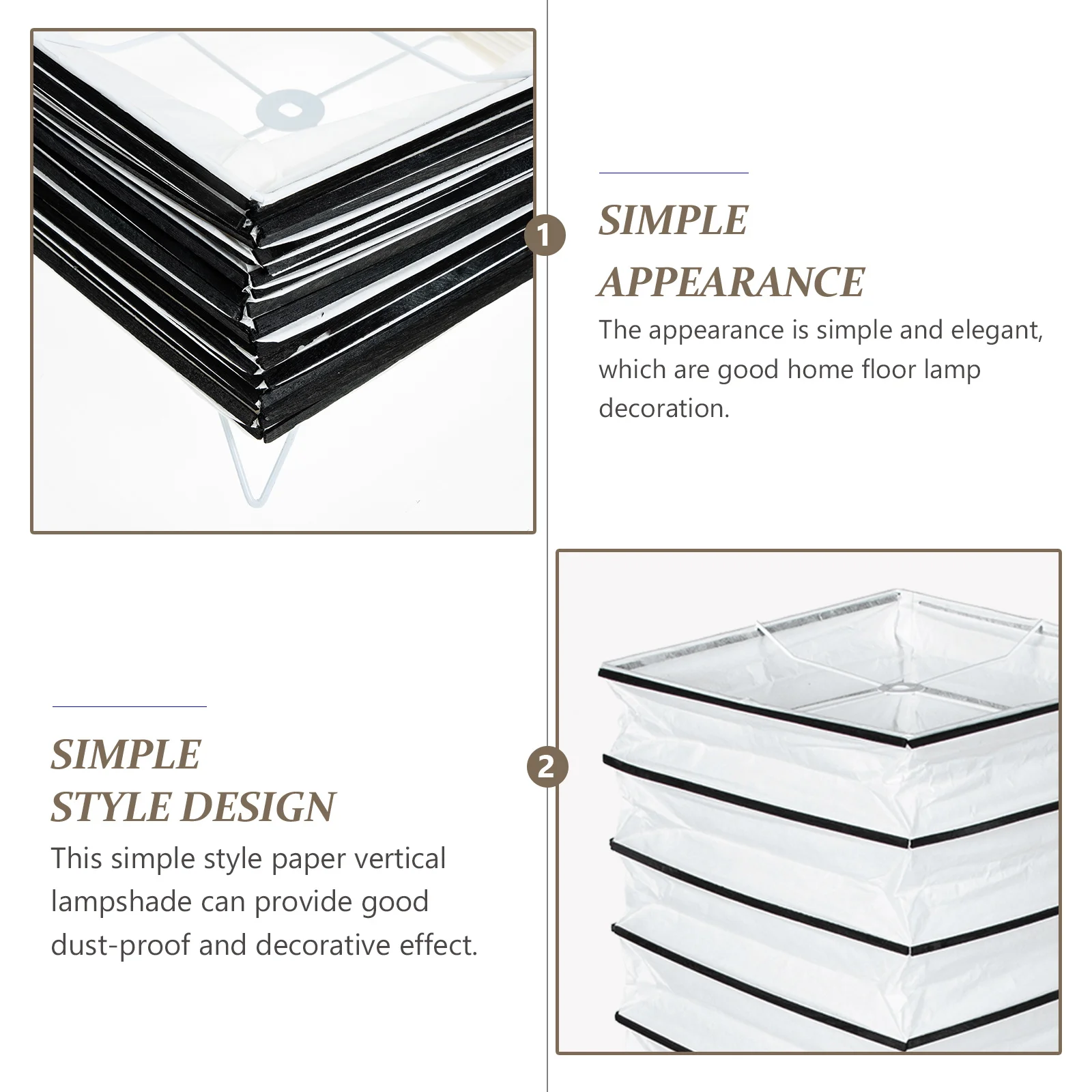 

Vertical Paper Floor Lamp Shade Simple Lampshade Decorative Light Cover Home Floor Light Accessory Modern Design