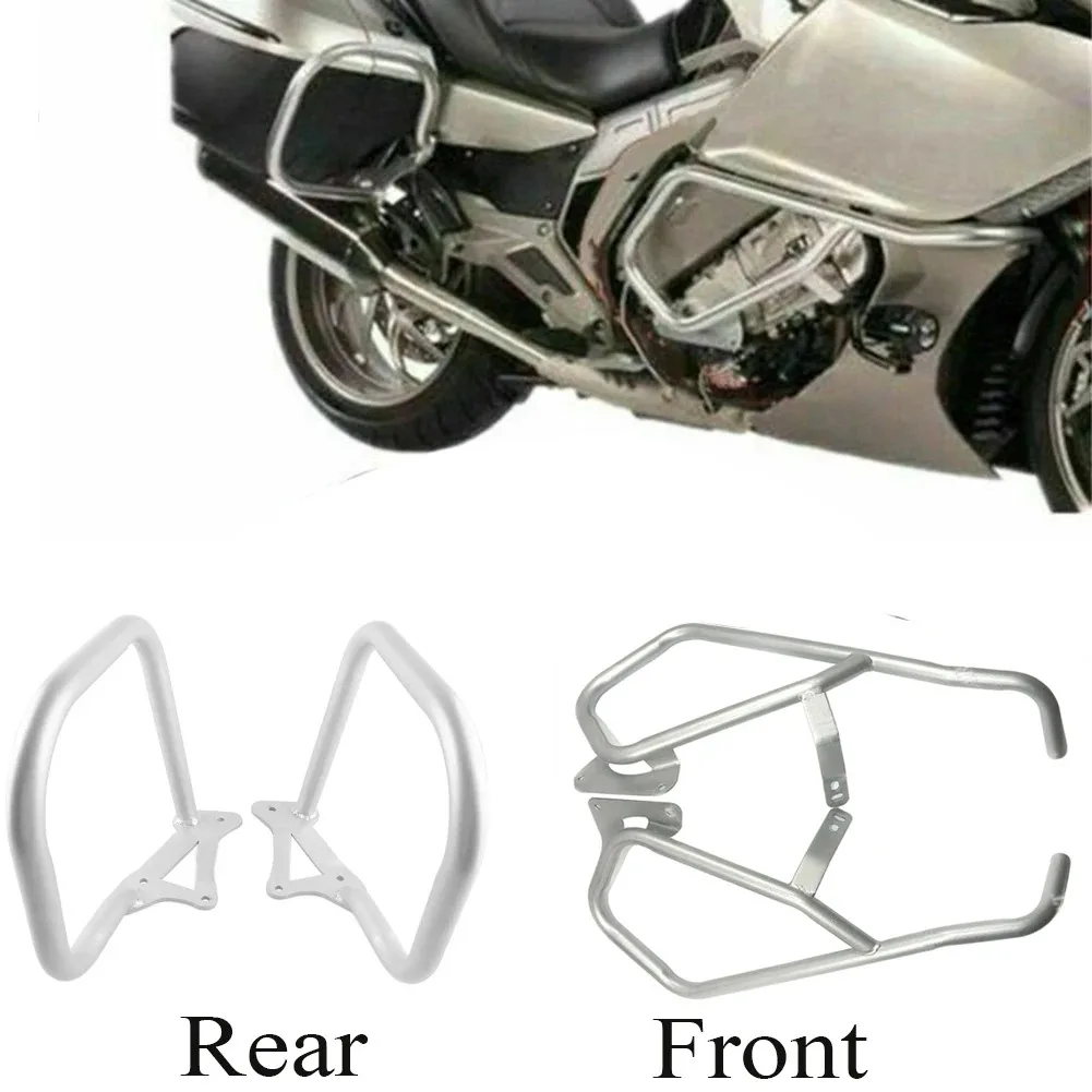 

Motorcycle Front & Rear Engine Crash Bar Guard Protection For K1600GTL BMW 2011 2012 2013 2014 Silver