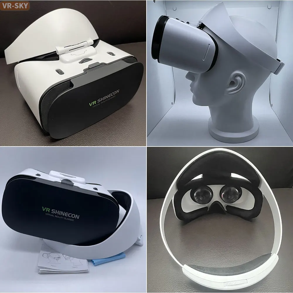 Okulary VR 3D Shinecon G19, zestaw VR Google Cardboard, okulary wirtualne do smartfonów iOS i Android