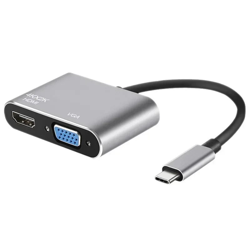 

4k Type C To VGA USB3.0 HDMI-compatible Audio Video Converter PD 87W Fast Charger USB C Adapter for S9 S10 Macbook Pro