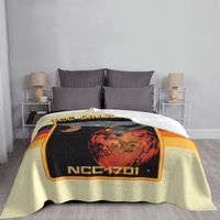 USS Enterprise NCC-1701 Blanket Bedspread On The Bed Vintage Aesthetic