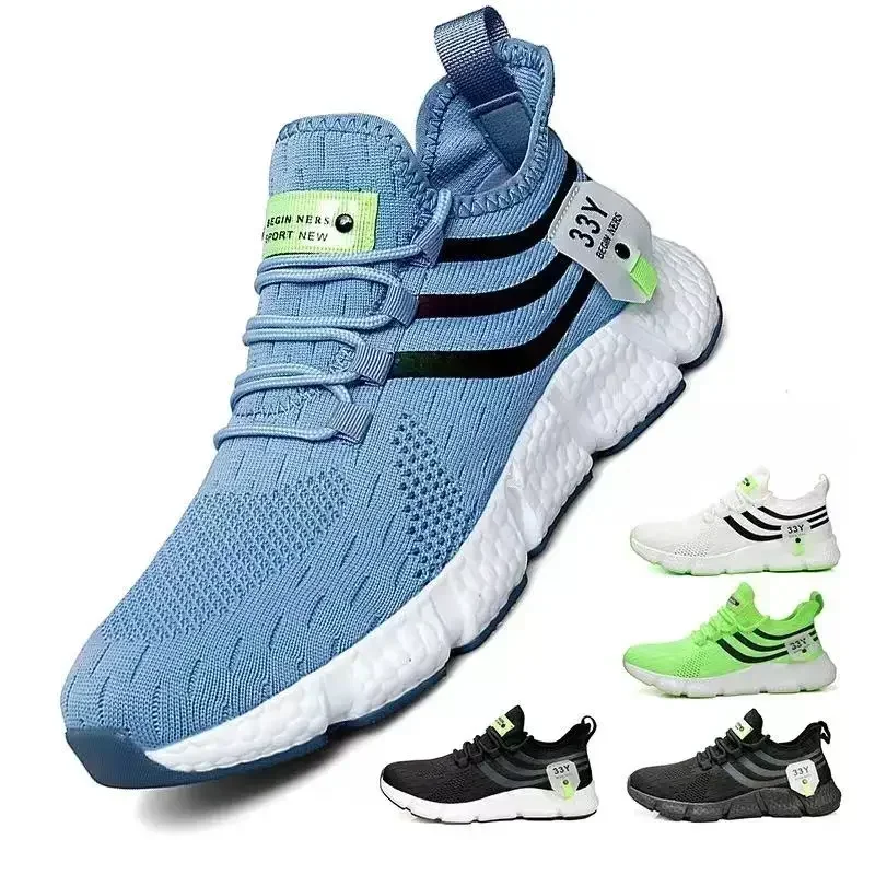 Running Sneakers For Man Breathable Classic Outdoor Light Comfortable Mesh Shoes Slip On Walking Shoes Men Sneakers