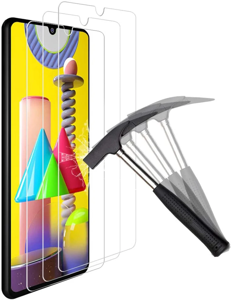5Pcs Tempered Glass For Samsung M34 M52 M53 M54 M62 5G Screen Protector