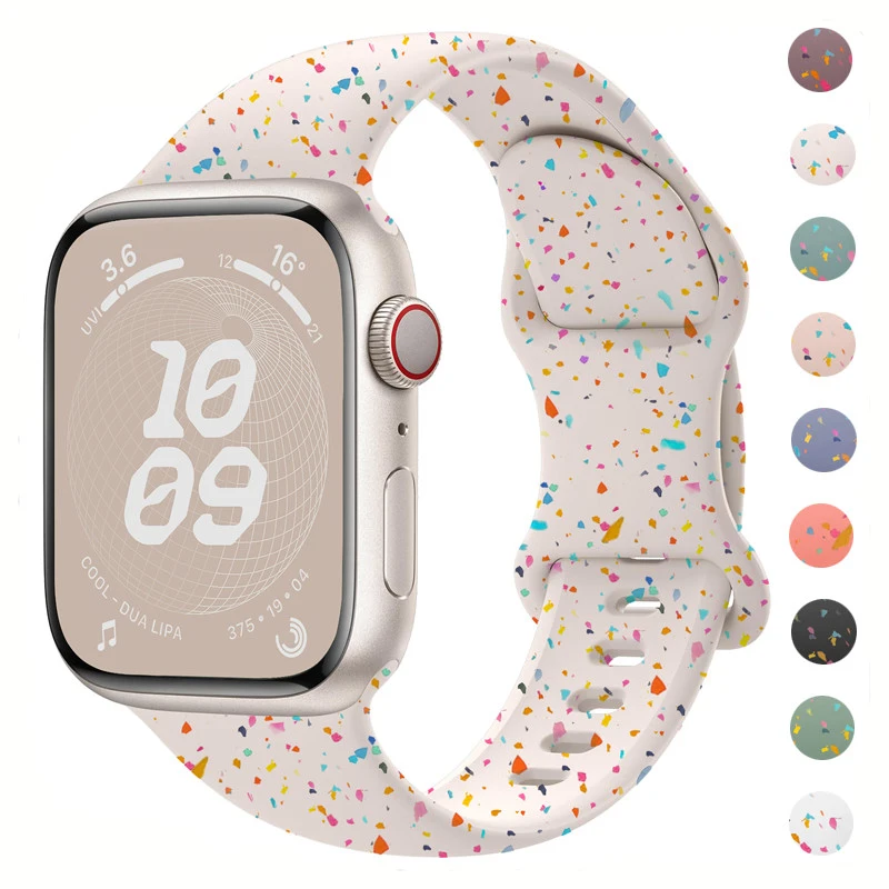 Силиконовые ремешки для Apple Watch Band Ultra 2 49 мм 42 мм 46 мм 45 мм 44 мм 40 38 41 мм Спортивный браслет correa iWatch10 9 8 7 6 5 4 3 SE