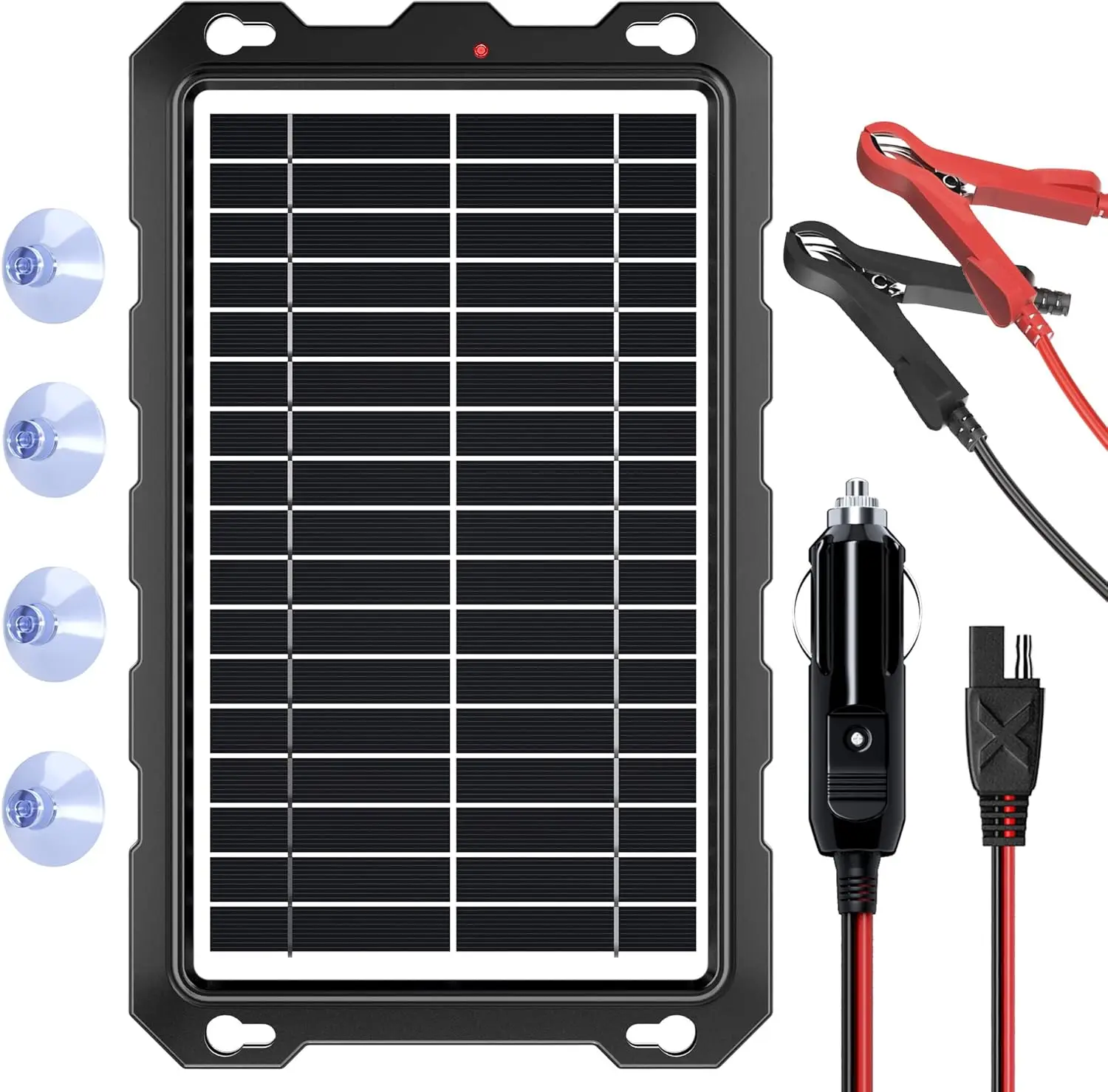 

10W Waterproof Solar Panel Kit with Charge Controller for 12V Batteries in Cars, Boats, RVs - Portable & Durable