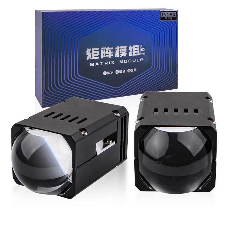 

Bi LED Matrix Lens Module 1.8 Inch Laser Projector Universal H4 H7 H11 9005 Led Headlight Canbus Fog Light For Car