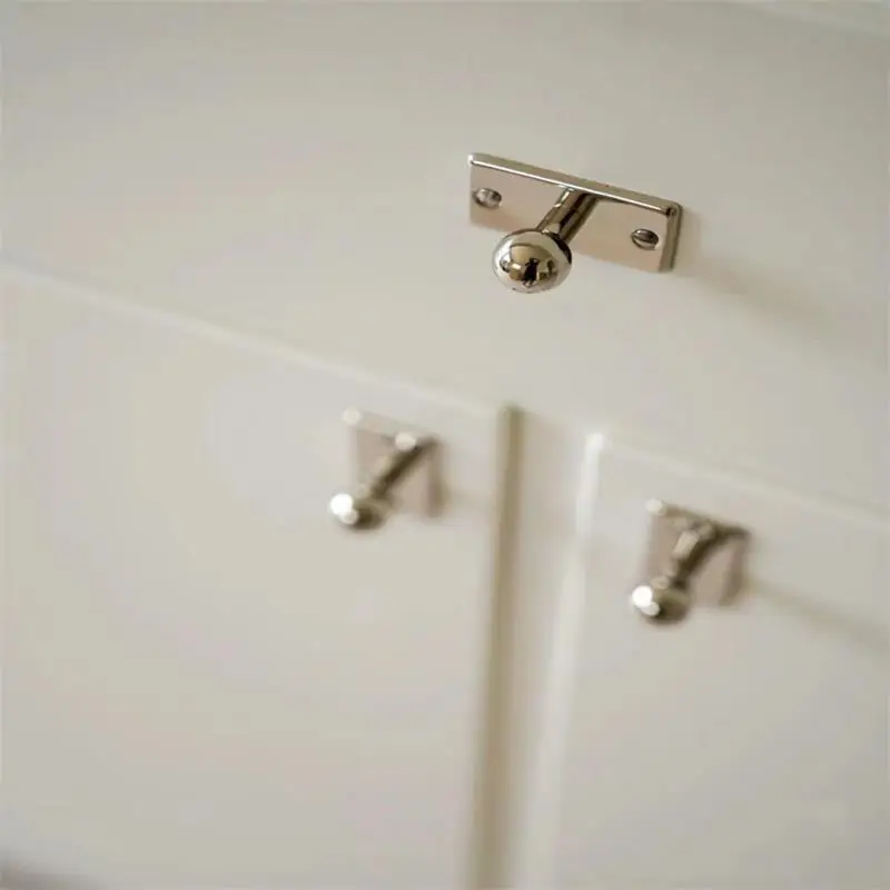 Vintage Gold Silber Runder Kugel-Möbelknopf Rostfreier Metallgriff für Schuhschrank, Schrank, Garderobe Dekoration – Detail 5