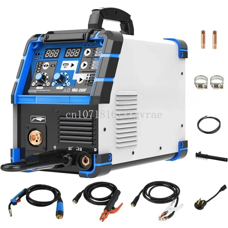 AZZUNO 200A MIG Welder,110V/220V Dual Voltage multiprocess welder,Gas Gasless MIG Welding Machine,4 in 1 Flux MIG