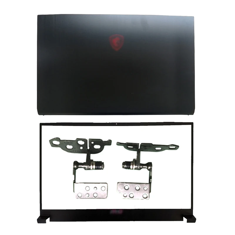 New Laptop LCD Back Cover/Front Bezel/LCD Hinges For MSI GF75 MS-17F1 MS-17F5 Series Top Case Black