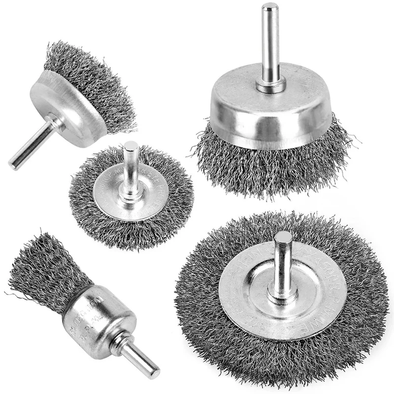 

Wire Brush for Drill, Wire Wheel Brush Cup Set, Stripping and Drill Attachment