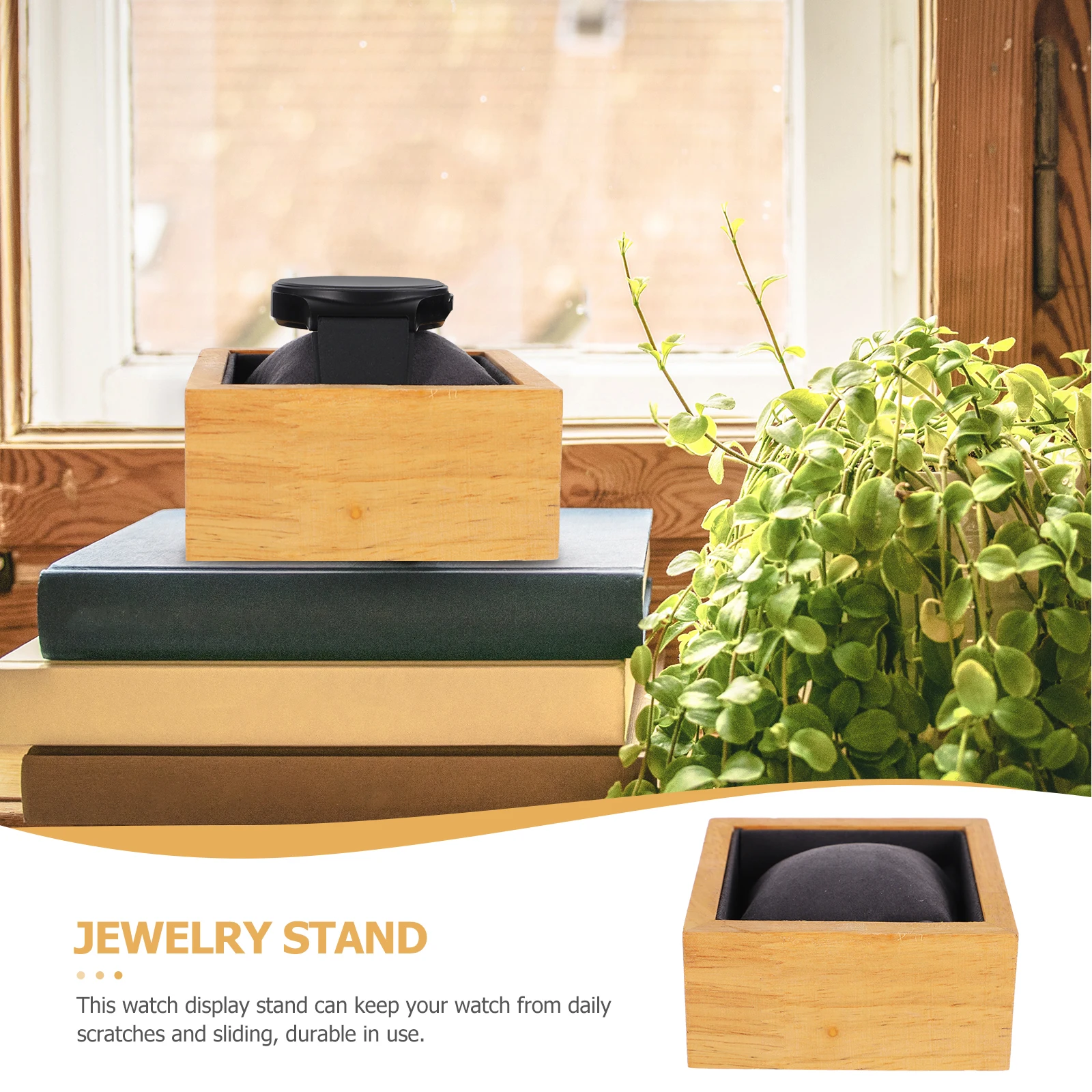 

Wooden Watch Display St Single Jewelry Holder Bracelet Storage Prop Pillow Showcase Premium Material Long Lasting Durable