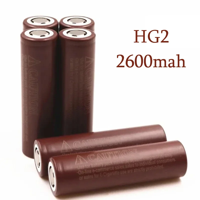 Free Shipping Rechargeable Battery Original 2024NEW Hot Selling 18650Battery Lithium-ion HG2 3.7V 2600MAHfor MicrophoneComputers