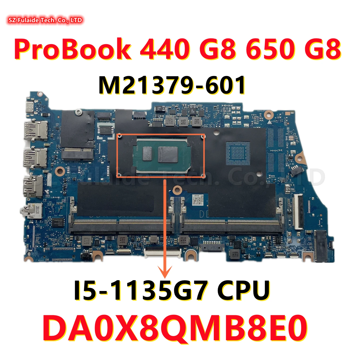 DA0X8QMB8E0 For HP ProBook 650 G8 640 G8 Laptop Motherboard With SRK04 I5-1135G7 CPU UMA DDR4 M21379-601 100% Tested ok