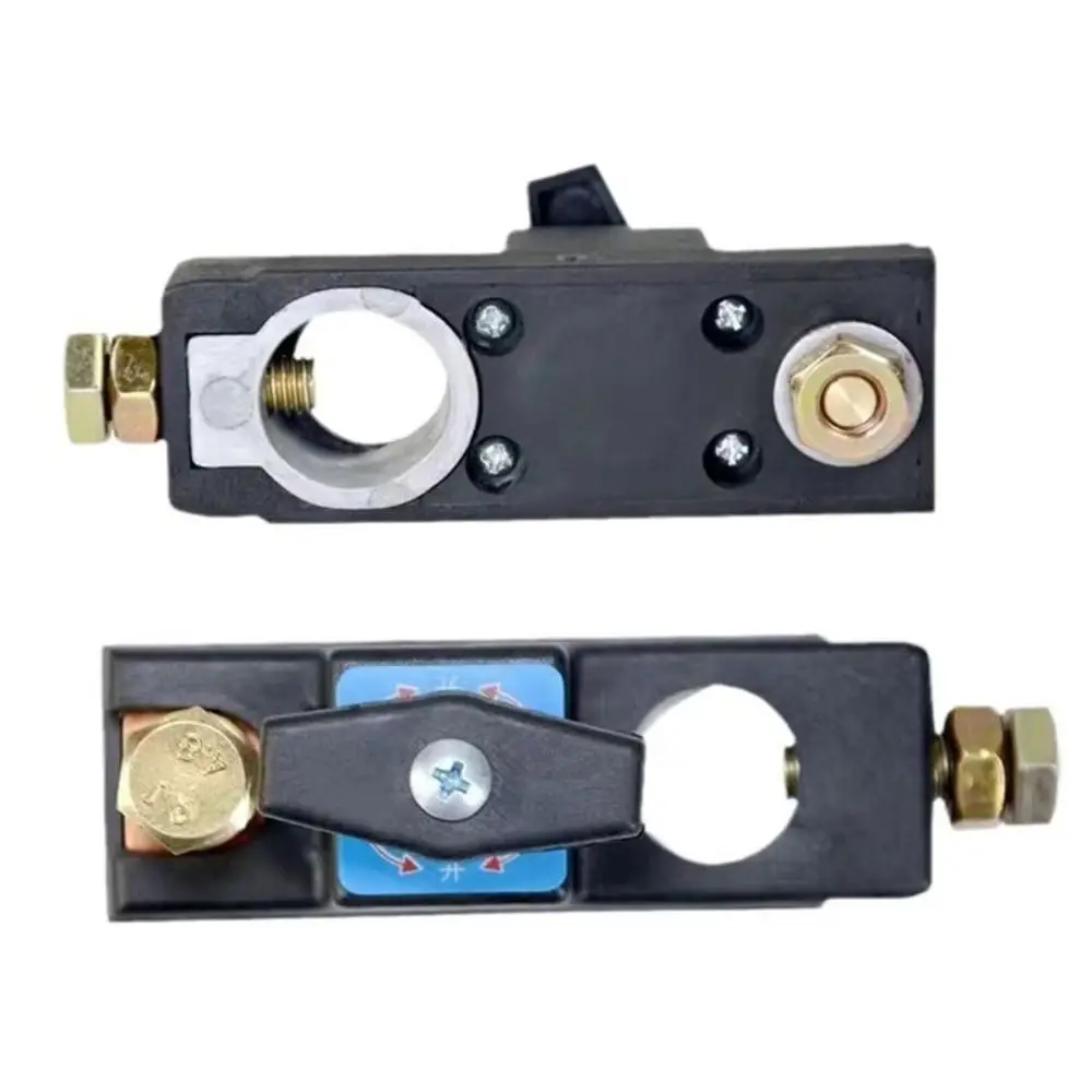 1Pcs Universal Car Battery Disconnect Switch Power Disconnect 12V/24V Switch Isolator Copper Black Battery Terminal