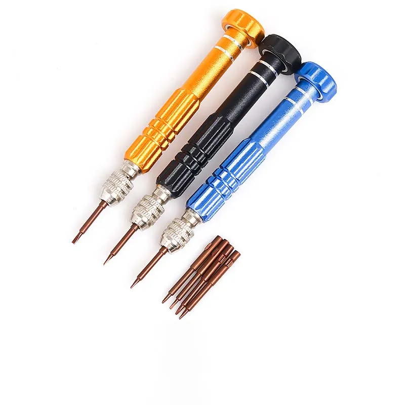 

All-Steel Watch Repair Tools Anti-Slip Phillips Slotted Screwdrivers Set for Mobile Phones Computers Glasses - Five-In-One Kit