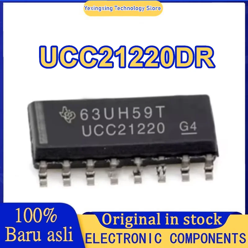 5PCS  UCC21220DR UCC21220D UCC21220 21220 DGTL ISO 3KV 2CH GATE DVR 16SOIC Chip