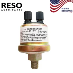 RESO 0-10 bar yağ basınç sensörü göstergesi 1/8-27NPT 0-150 Psi ölçer gönderen 2 pimleri