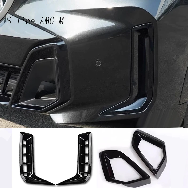 Car Front Bumper Fog Light Frame Cover For BMW X5 G05 For M Sport LCI 2023-2024 Fog Lamp Body Kit Splitter Cover Grille Sticker