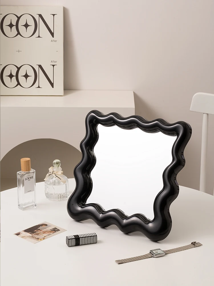 【EpeiusHome】Home Furnishing decoration Square corrugated vanity mirror