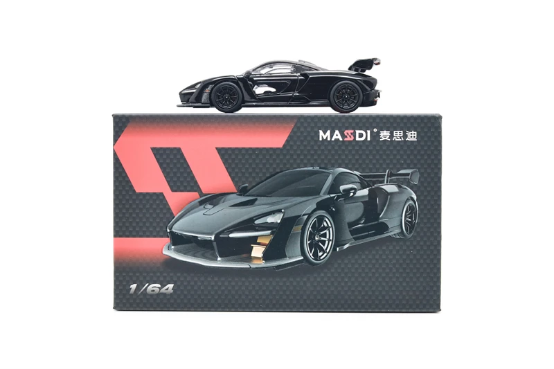 MASDI 1:64 Senna Black Diecast Modello di veicolo da collezione