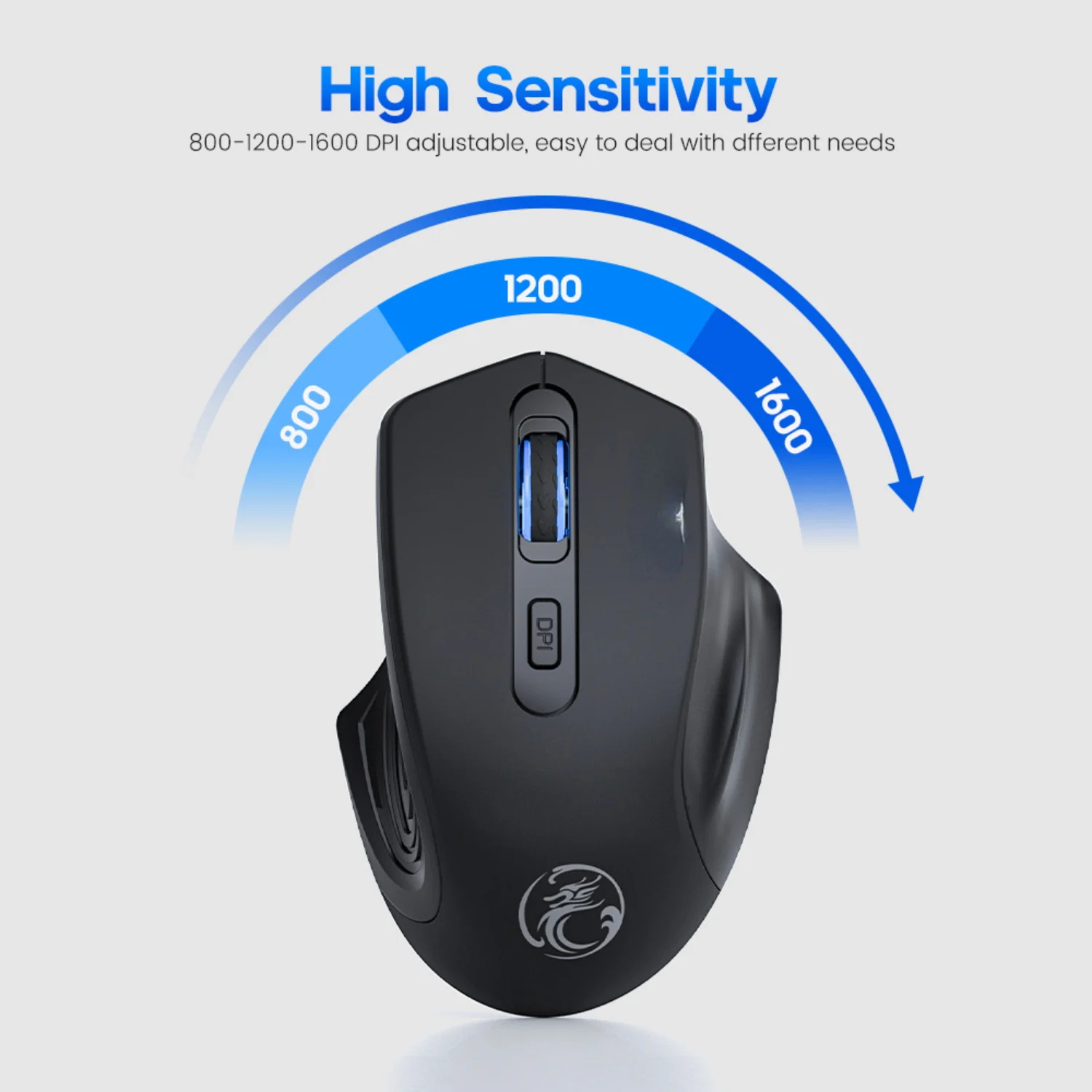 Mouse da gioco wireless ricaricabile: silenzioso, ergonomico, compatibile tramite USB per PC e laptop