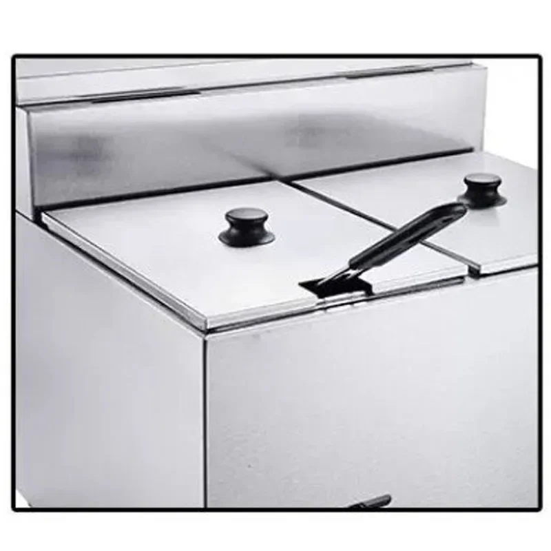Stainless Steel Electric Deep Fryer Independent Temperature Control Double Pot Deep Fat Fryer with Fry Baskets