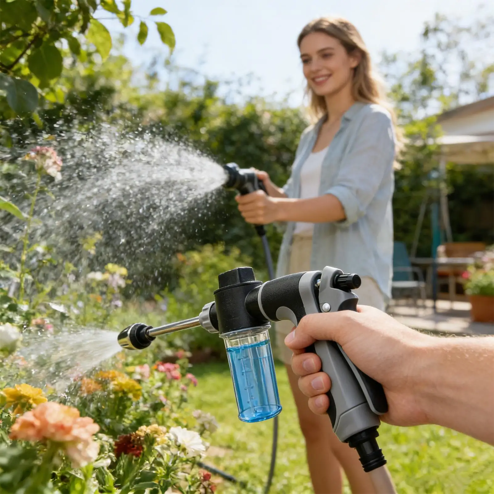 Portable Cordless High Pressure Car Washer Spray Water Gun Battery Foam Generator Car Washing Machine Cleaning Tool for Home
