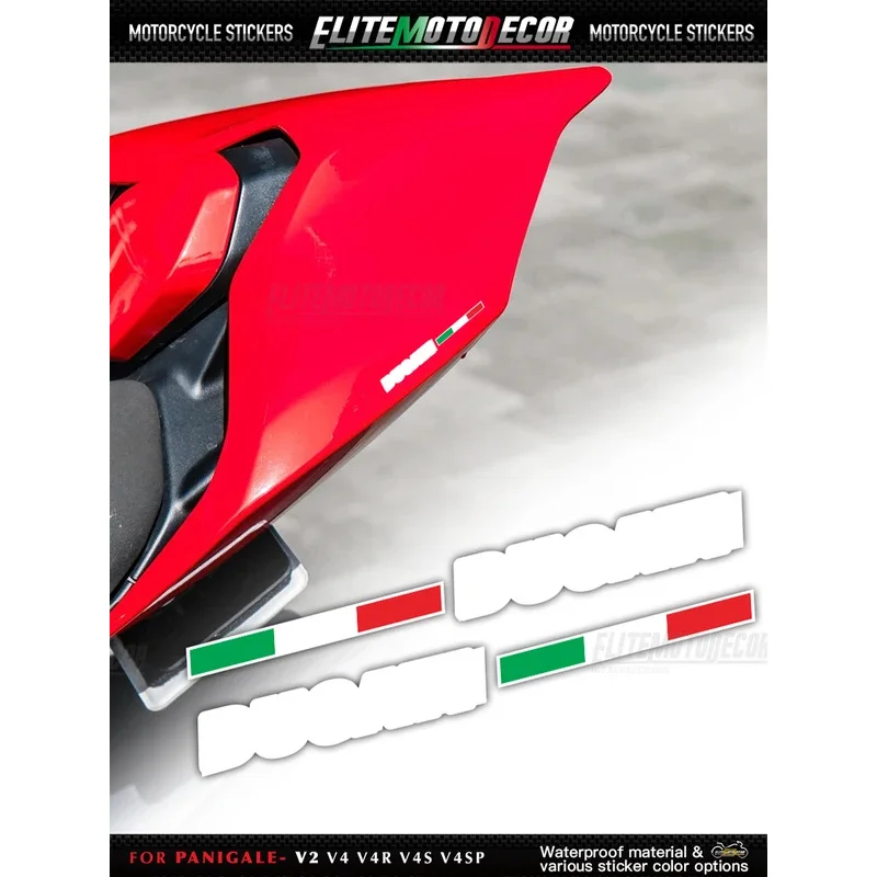 

Наклейка на задний обтекатель для Ducati Panigale V2 V4 V4R V4S V4SP V4 SP2, наклейка на заднее сиденье, трехцветный дизайн, логотип