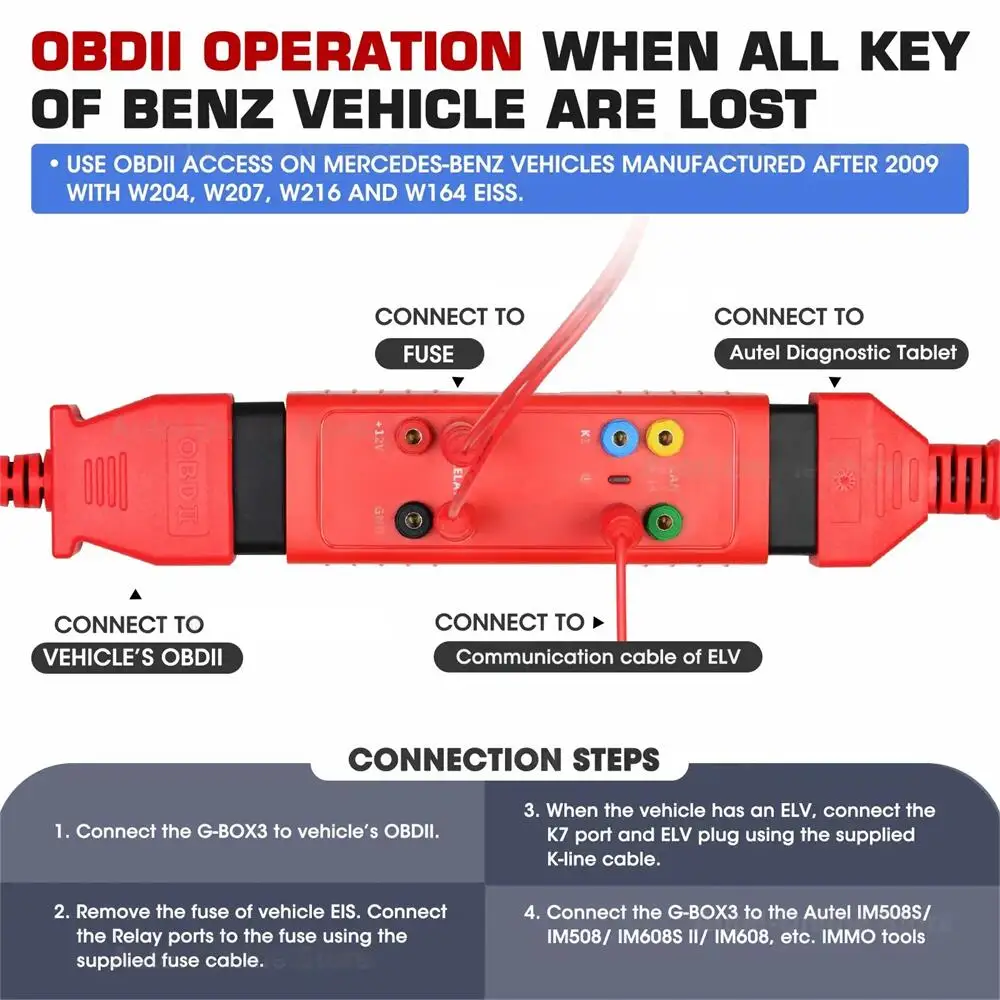 Autel MaxiIM Key Programming Tool GBOX3, APB112 Smart Key Simulator, Toyota 8A Blade AKL Kit Work with KM100/ IM508 / IM608