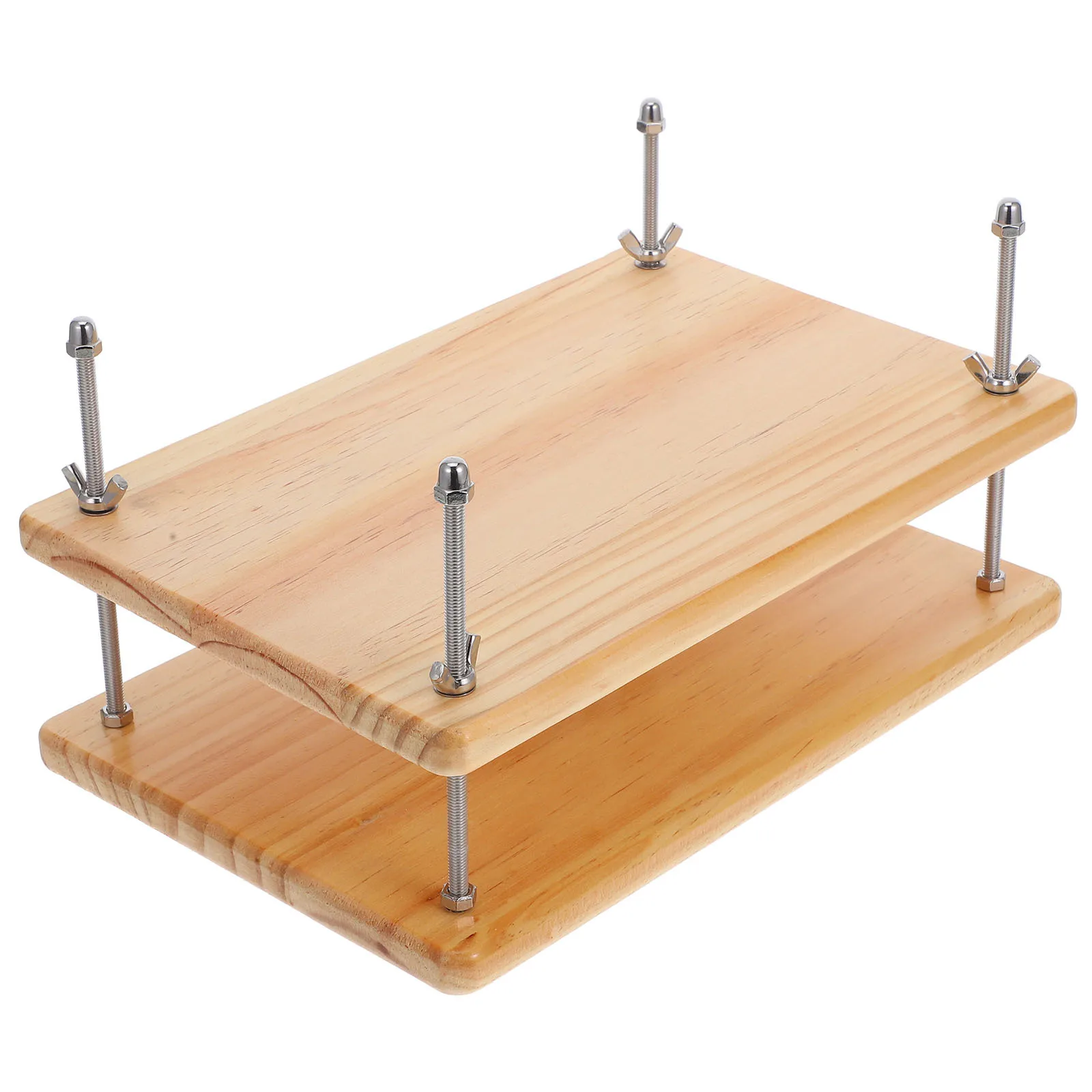 

Wooden Book Binder Binding Supplies Presser Manual Tool Making Tools Metal Plate Supply Pressing