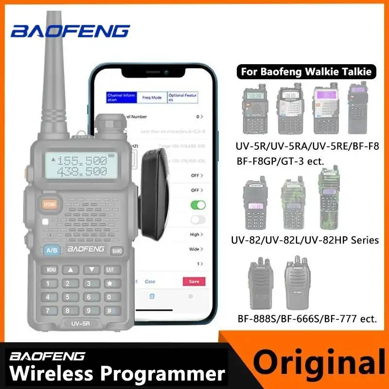 Wireless Programmer Baofeng Bluetooth Programming K-plug Adaptor Phone APP Programming for UV5R UV82 BF888S Radio Multiple Model