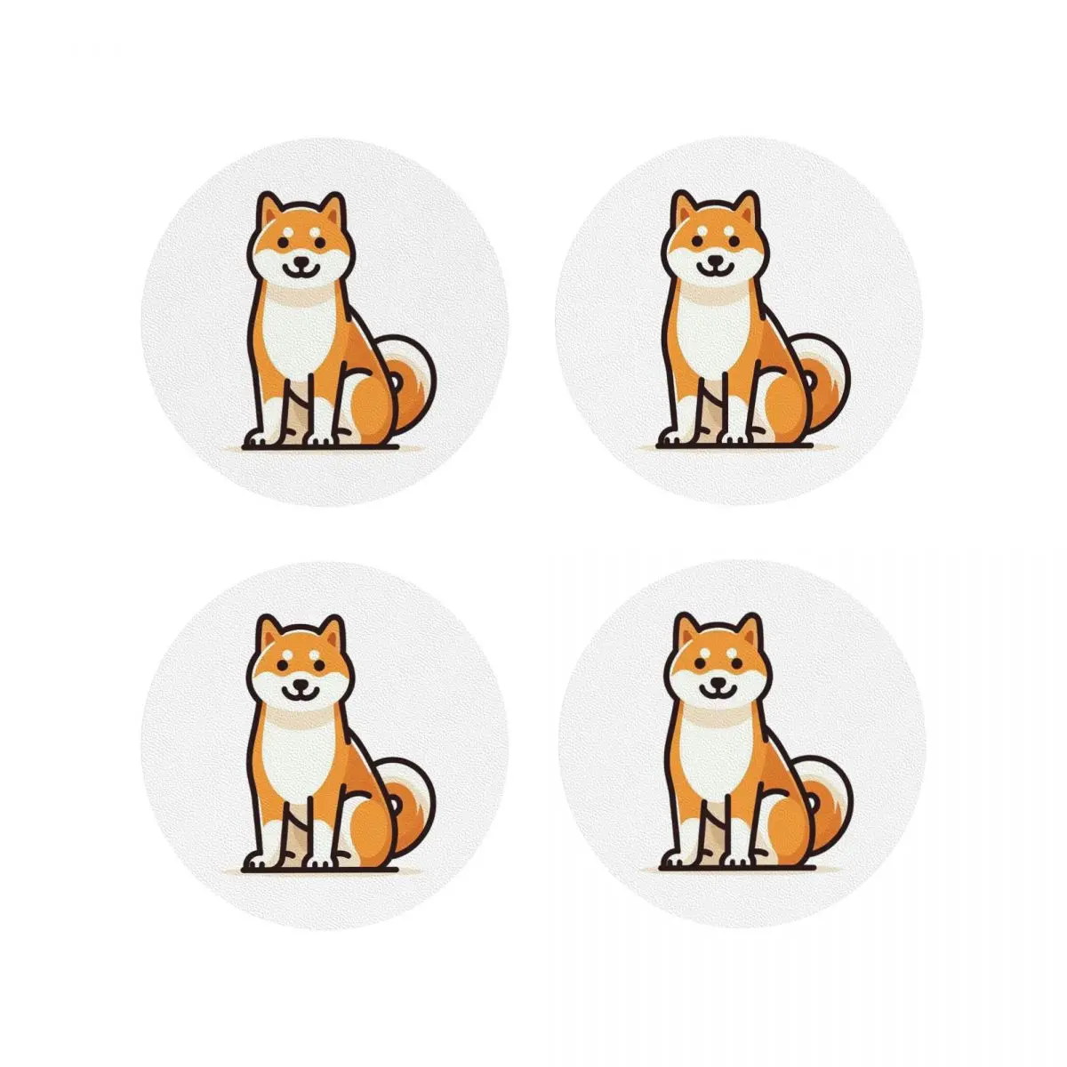 Shiba Inu A Comprehensive Guide Coasters Kitchen Placemats Non-slip Insulation Cup Coffee Mats For Decor Tableware Pads Set of 4