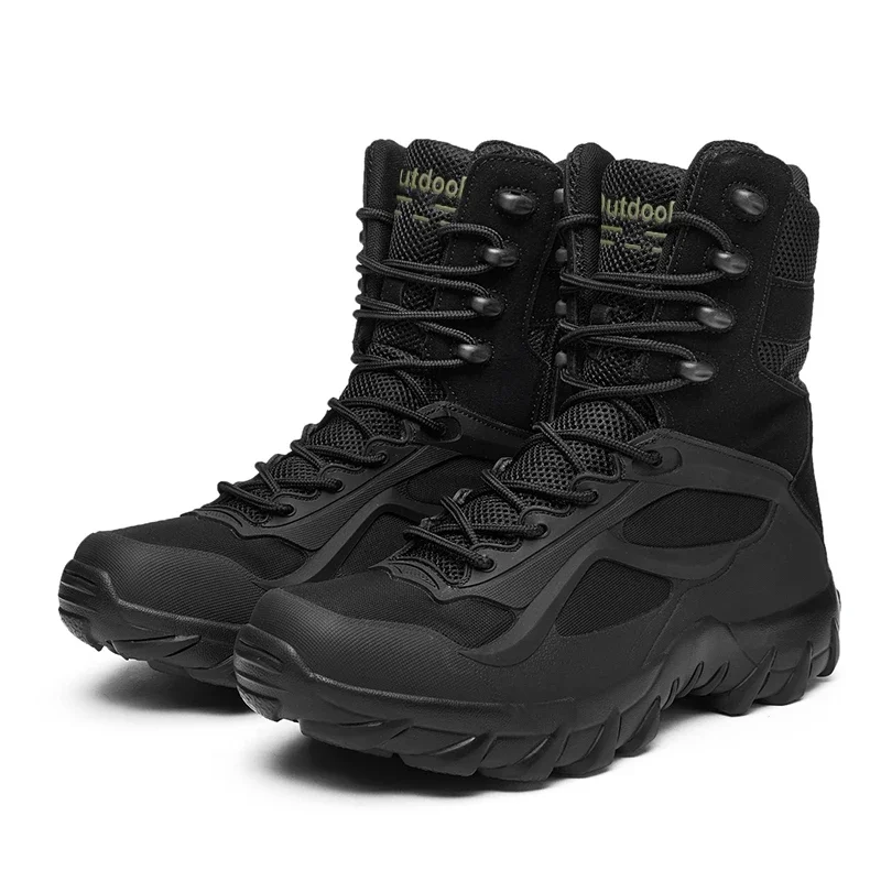 Botas altas para hombre, zapatos de trabajo al aire libre para las cuatro estaciones, botas amarillas antideslizantes y cómodas, botas de cuero informales británicas de moda