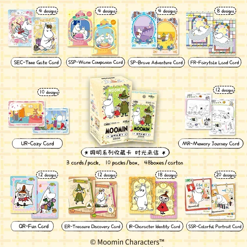 10 paczek CARDFUN Moomin kolekcjonerska gra karciana TCG CCG karty kolekcjonerskie prezentów urodzinowych