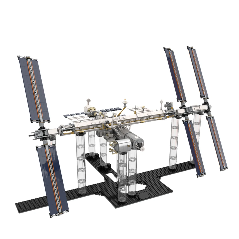 MOC ISS International Space Station Building Blocks Webb Telescope Historical Timeline Detector Bricks Toy For Children Kid Gift