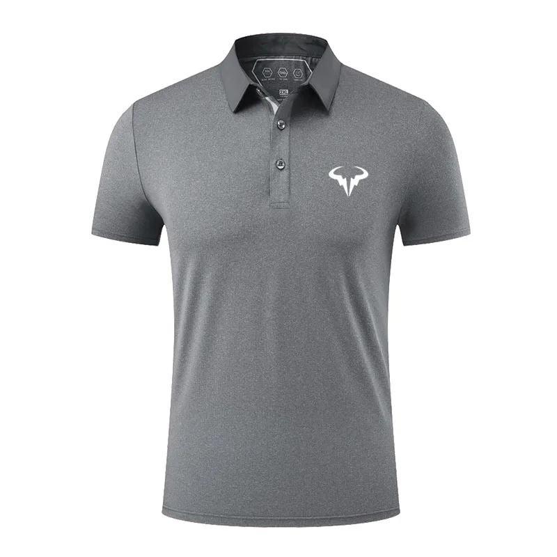 Federer Nadal Quick Dry Tennis Sports  Shirt Short Sleeve Collared Men Women Uniform White Shorts Breathable Moisture Wic...