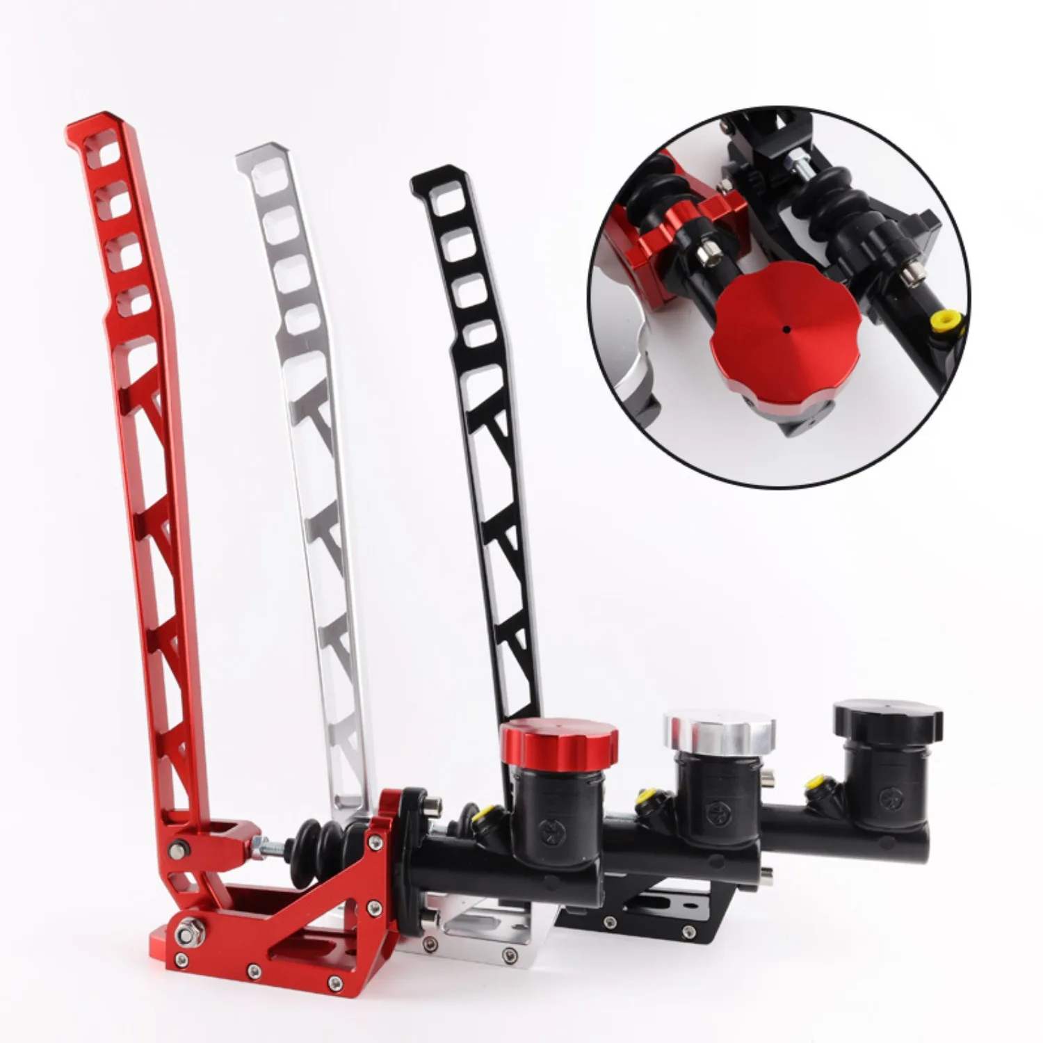 Hand Brake Aluminum Drift Hydro E-Brake Racing Hydraulic Handbrake Long Level Gear Kit Black Red Silver