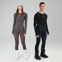 Sous-vêtements thermiques de ski pour femmes et hommes, combinaisons de sous-vêtements de ski, cross-country, trempés de neige, secs, hiver, nouveau