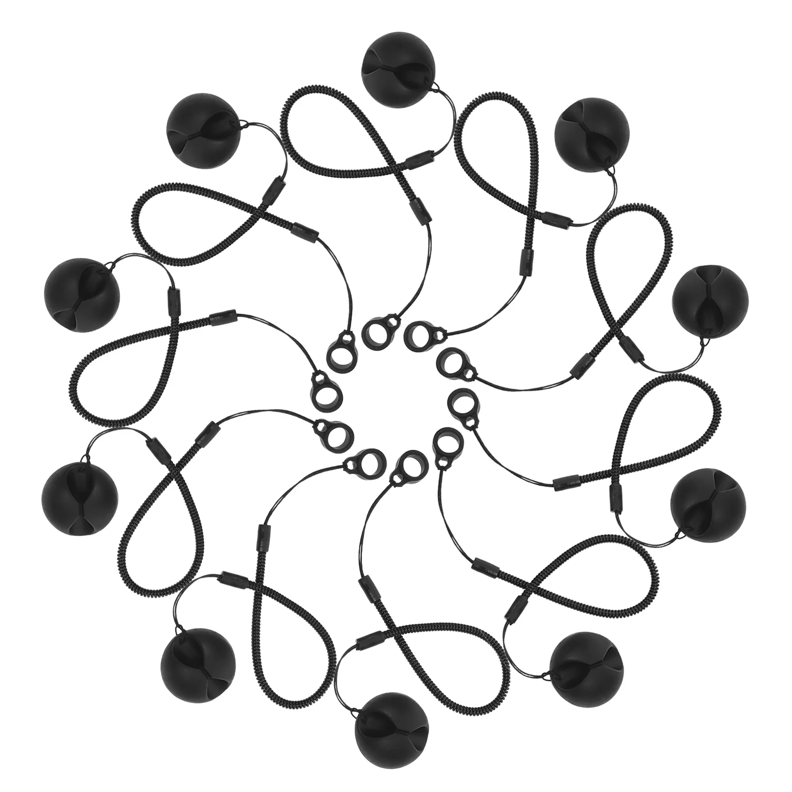 

10Pcs Counter Pen Holder Chain Secure Desk Tether for Cashier Reception Point of Sale Anti Loss Pen Management Tool Organizer