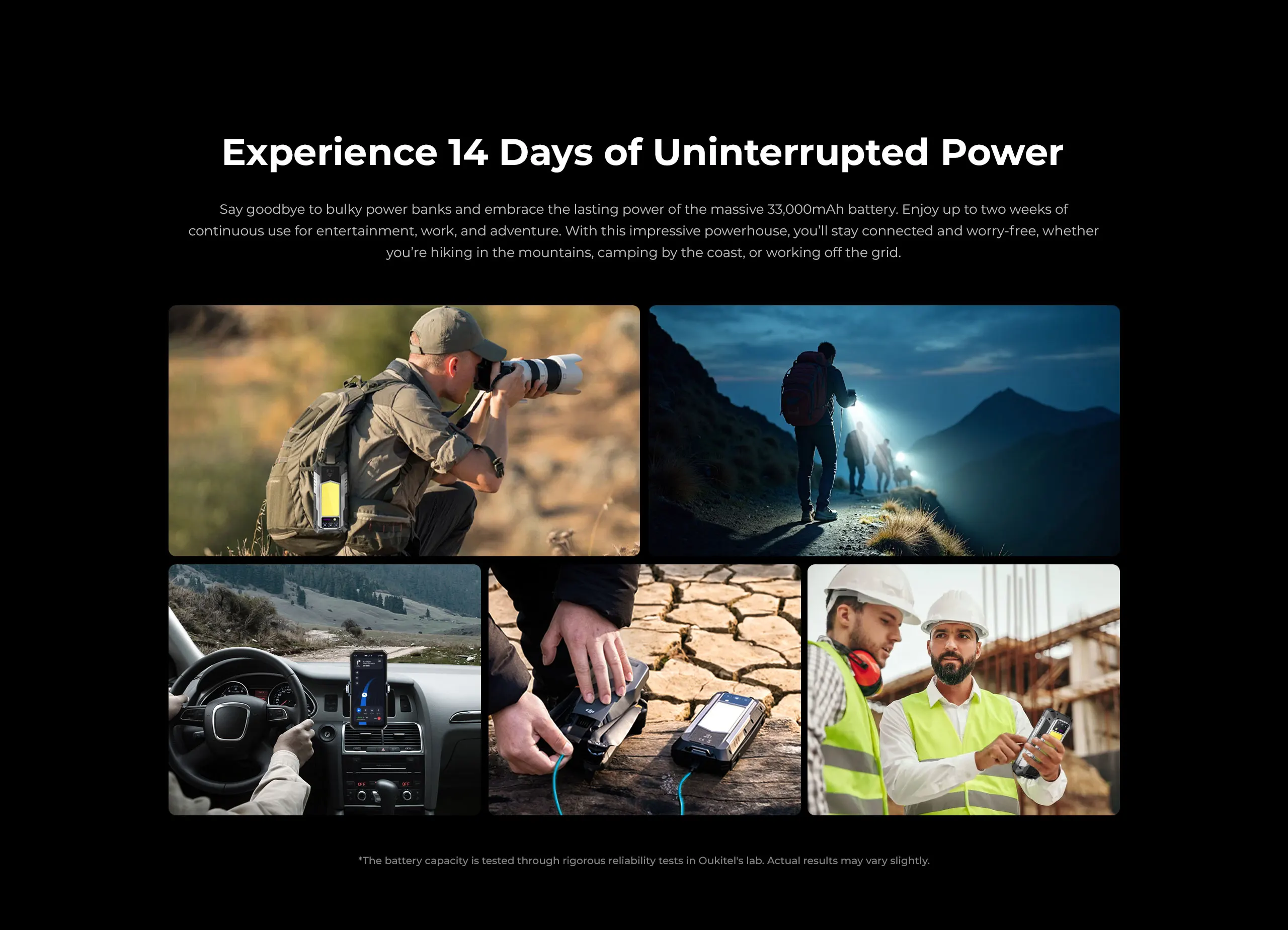 Oukitel WP100 Rugged Phone 33000mAh Battery Built in Laser Rangefinder 6.8 Inch 12+24GB RAM+512GB Mobile Phone 200MP Camera NFC