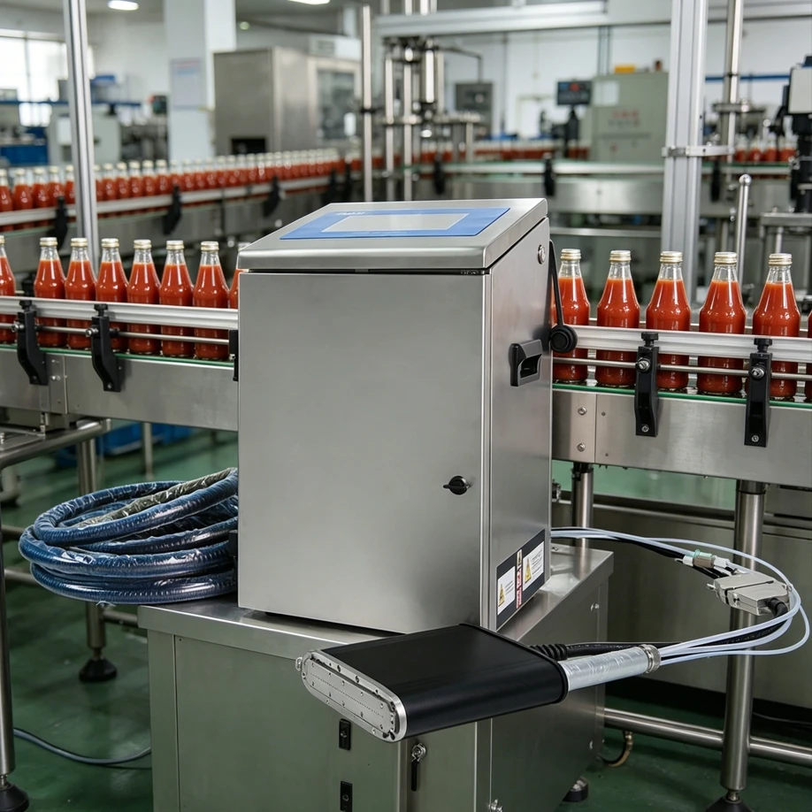Environmental Durability DOCOD D130B Date Coding Machine Automatic DOD Large Character Barcode Printing Inkjet Printer for Steel