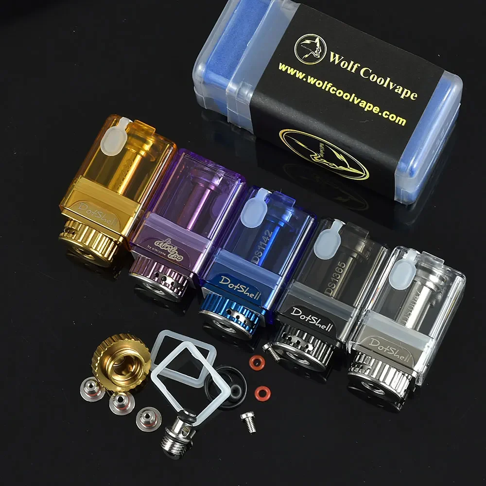 Wolfcoolvape Dotshell สไตล์ RBA Rebuildable ถังสําหรับ dotAIO AIO Pod ชุด 316SS MTL Pins 1.0 1.2 1.5 มม.Vape Atomizer