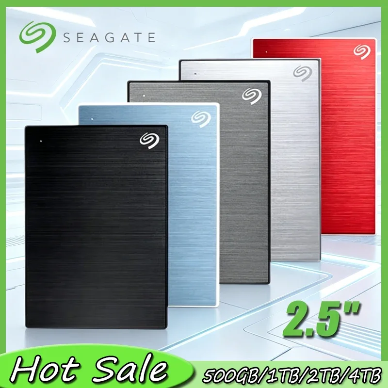 Disco Duro Externo Portátil Seagate de 2.5 Pulgadas, 500 GB, 1 TB, 2 TB, Almacenamiento de Respaldo + Disco Duro Externo USB 3.0 Ultrafino