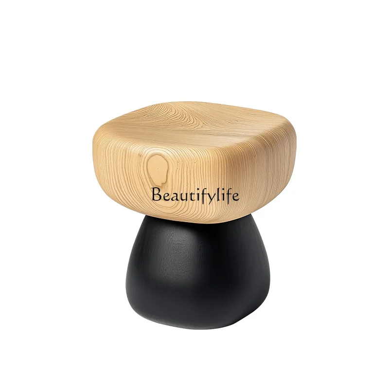 

LJYNordic simple solid wood low stool living room home shoe change coffee table stool