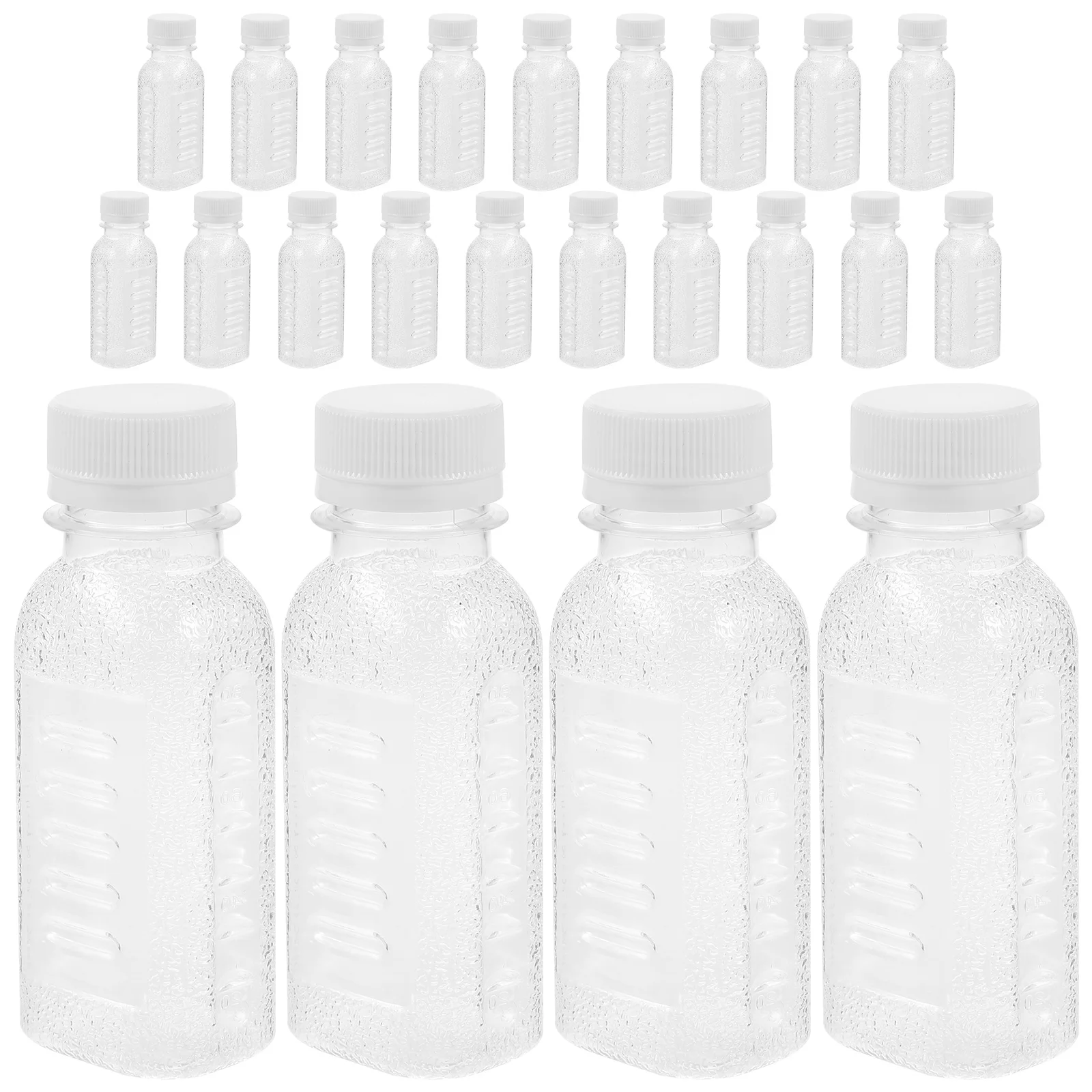 

30pcs Frosted Bottles 100ml PET Reusable Sealed Lid Portable Drink Containers Clear Travel Empty Bottles Safe